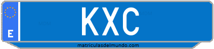 Matrícula de taxi KXC