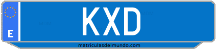 Matrícula de taxi KXD