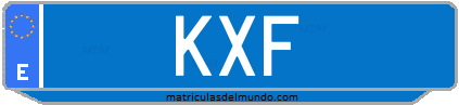Matrícula de taxi KXF