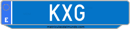 Matrícula de taxi KXG