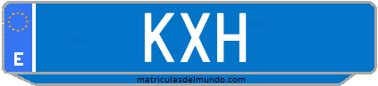 Matrícula de taxi KXH