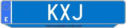 Matrícula de taxi KXJ