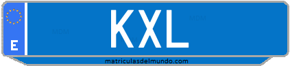 Matrícula de taxi KXL