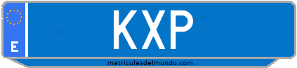 Matrícula de taxi KXP