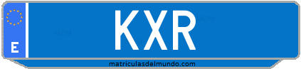Matrícula de taxi KXR