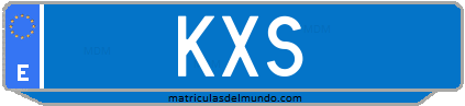 Matrícula de taxi KXS
