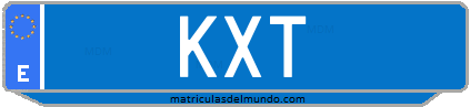 Matrícula de taxi KXT