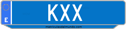 Matrícula de taxi KXX