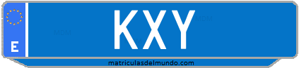 Matrícula de taxi KXY