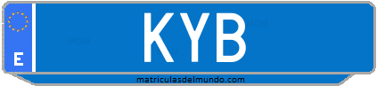 Matrícula de taxi KYB