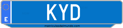 Matrícula de taxi KYD