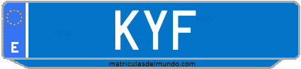 Matrícula de taxi KYF