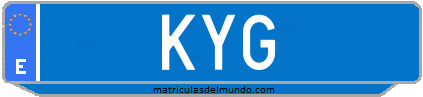 Matrícula de taxi KYG