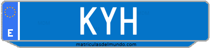 Matrícula de taxi KYH
