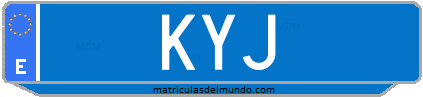 Matrícula de taxi KYJ