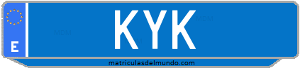 Matrícula de taxi KYK