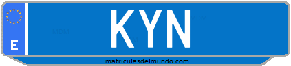 Matrícula de taxi KYN