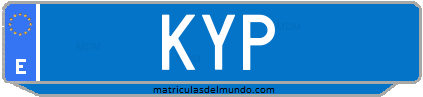 Matrícula de taxi KYP