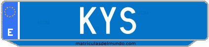 Matrícula de taxi KYS