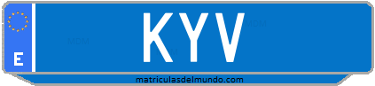 Matrícula de taxi KYV