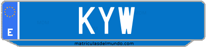 Matrícula de taxi KYW