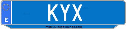 Matrícula de taxi KYX