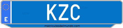 Matrícula de taxi KZC