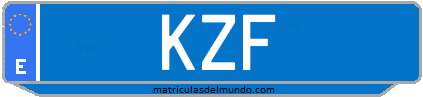 Matrícula de taxi KZF