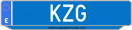 Matrícula de taxi KZG