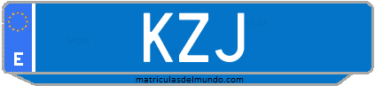 Matrícula de taxi KZJ