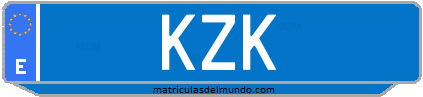 Matrícula de taxi KZK