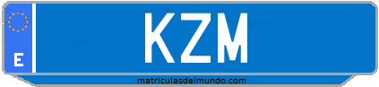 Matrícula de taxi KZM