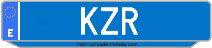 Matrícula de taxi KZR