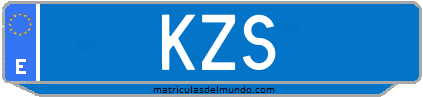 Matrícula de taxi KZS