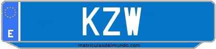 Matrícula de taxi KZW