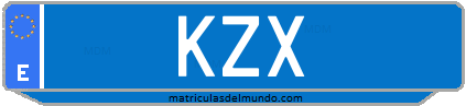 Matrícula de taxi KZX