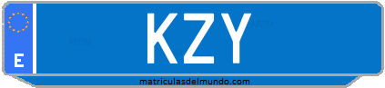 Matrícula de taxi KZY