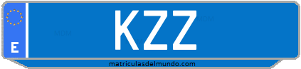 Matrícula de taxi KZZ