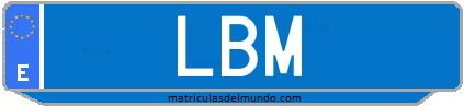 Matrícula de taxi LBM