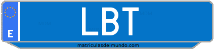 Matrícula de taxi LBT