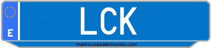 Matrícula de taxi LCK