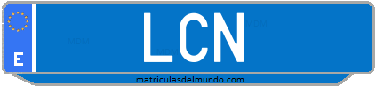 Matrícula de taxi LCN