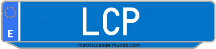 Matrícula de taxi LCP