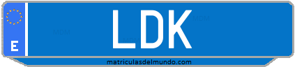 Matrícula de taxi LDK