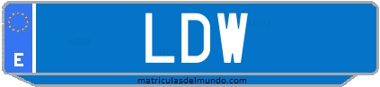 Matrícula de taxi LDW