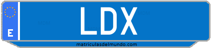Matrícula de taxi LDX