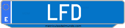 Matrícula de taxi LFD