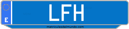 Matrícula de taxi LFH