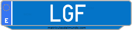 Matrícula de taxi LGF