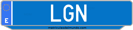 Matrícula de taxi LGN